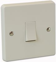 4170 - Single Pole Light Switch, 1 Gang, 2 Way, 10AX, White