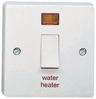 4015/31 - 1 Gang 20A DP Water Heater Control Switch with Neon, White