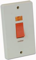4500/31 - 50A 2 Gang Cooker Switch with Neon
