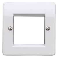 K182 WHI - 1 Gang 2 Module Euro Frontplate