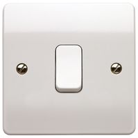 K4870 WHI - 10AX 1 Gang 1 Way SP Light Switch