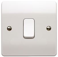 K4871 WHI - 10AX 1 Gang  2 Way SP Light Switch