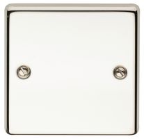 VX9991PS - 1 Gang Polished Chrome Blanking Plate, Angled Edge