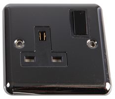 VX1300RBN/D - 1 Gang 13A DP Switched Socket, Black Nickel