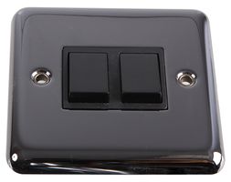 VX1040RBN - 2 Gang 2 Way 10AX Light Switch, Black Nickel