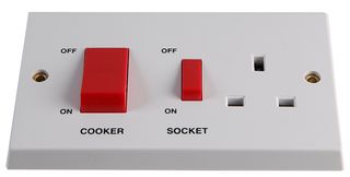 VX9701 - 45A Cooker Control Switch with Socket