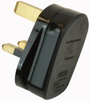 PELB1779 - UK Mains Plug with 13A Fuse and Quickfit Cord Grip, Black