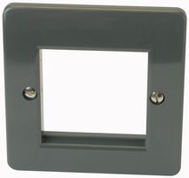 K182GRA - 1 Gang 2 Module Euro Frontplate, Grey