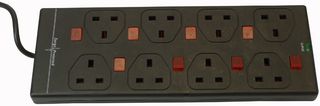 PELB1784 - 8 Gang Switched Surge Protected Extension Lead, 2m, Black