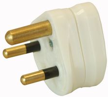 PELB1785 - 2A Round Pin UK Mains Plug, White - BS546