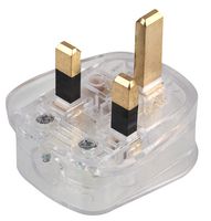 PEL01382 - Transparent UK Mains Plug with 5A Fuse