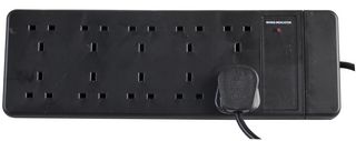 PEL01387 - 10 Gang Mains Extension Lead, 2m, Black