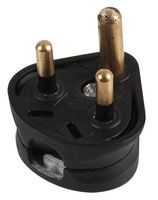 PELB1819 - 2A Round Pin UK Mains Plug, Black - BS546