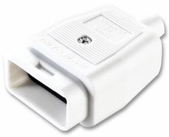 NC103SW - 10A 3 Pin In-Line Connector Socket, White