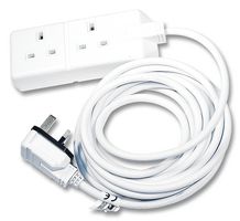EXS1324W - White 13A 2 Gang 4m Extension Lead