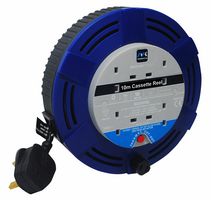 MCT1010/4BL - 10m Cassette Reel, 10A 4 Socket