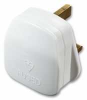 PT13W - White UK Mains Plug with 13A Fuse