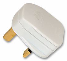 PT133W - White UK Mains Plug with 3A Fuse