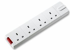 UG - 4 Way Rewireable Trailing Mains Socket