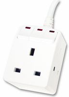 SWG32C - 13A 3 Way Individually Switched Extension Lead, 2m