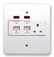 K5011WHI - Cooker Control Unit, 45A DP Main Switch + Socket with Neon