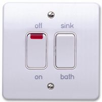 K5207WHI - 20A Dual Immersion Heater Switch with Neon