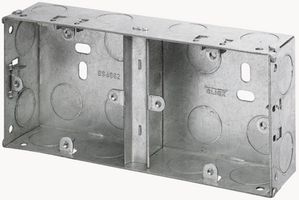 WA099 - Steel Back Box, 1- & 1-Gang Dual, 35mm (D)