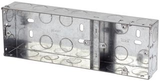 WA102 - Steel Back Box, 1- & 2-Gang Dual, 35mm (D)