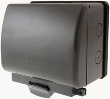 OA036AG - DP Weatherproof Outdoor Switched Socket, 2 Gang, 13A, IP66
