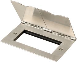 FS312SS - 2 Gang Quad Aperture Floor Socket Plate