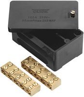 WA228 - 100A 2 Pole 5x35mm² Link Box, Black