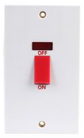 PELB1864 - 45A Control Switch with Neon Indicator (Double Size)