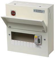 NMRS806 - 8-Way Metal Consumer Unit, 100A 30mA RCD