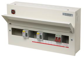 NMRS15SSLMHI - 15-Way Split Load, High Integrity Metal Consumer Unit, 100A Switch & 2x 80A 30mA RCD