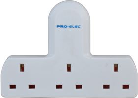 PELB1868 - Unswitched 3-Way Plug Adaptor 13A 250V