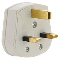 7222/WH - Resilient UK Mains Plug with 13A Fuse, White