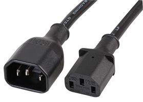 152610/1 - IEC C14 to C13 Power Lead, 2m, 10A, 250V