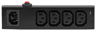 PEL01258 - 4 Gang IEC Distribution Block with Overload Switch