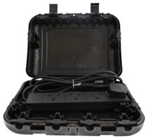 PEL00014 - Outdoor Enclosure, 4 Gang, 2m Extension Lead, Black, IP64
