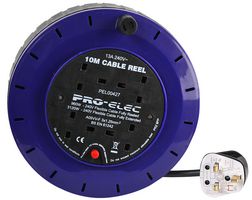 PEL00427 - 4 Gang Mains Extension Cassette Reel, 13A, 10m