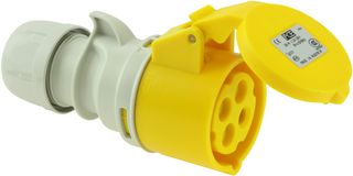214-4 - 16A, 110V, Cable Mount CEE Socket, 3P+E, Yellow, IP44