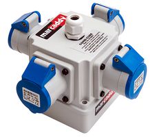 613001 - Suspendable Multi-Socket Outlet, 4x Blue 2P+E 16A 240V Sockets