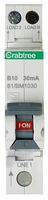 61/BM1030 - 10A 30mA RCBO single module B Curve