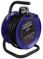 PEL01274 - 2 Gang Mini Mains Extension Cable Reel, 15m
