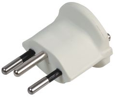SCH3-WH. - Earthed Euro Schuko to Swiss Converter, 10A, White