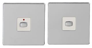MIHO045 - MiHome 1-Gang Master & Slave Light Switches, Chrome