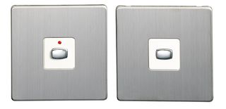 MIHO046 - MiHome 1-Gang Master & Slave Light Switches, Steel