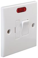 PEL01410 - 13A Rounded Edge Switched Fused Connection Unit with Neon Indicator
