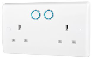 822/HC-01 - Smart 2-Gang Switched Mains Socket