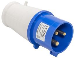 PELB0117 - 32A, 230V, Cable Mount CEE Plug, 2P+E, Blue, IP44
